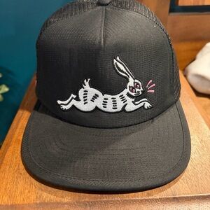 RNNR Crew Hat- 2 Eyed Black Rabbit Embroidered Cap
